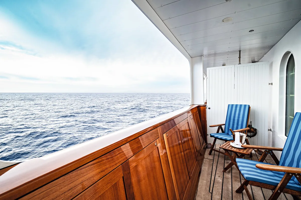 Private Veranda einer Balkonkabine auf der SEA CLOUD SPIRIT