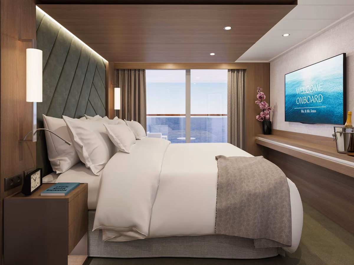 Offizielle Visualisierung eines Grand Penthouse mit Whirlpool auf der EXPLORA VI