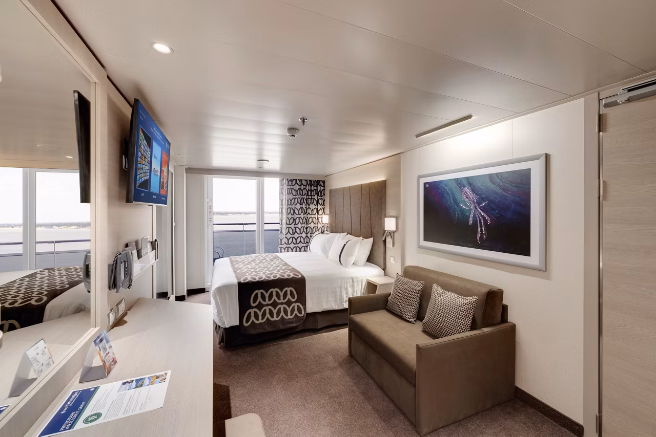 Repräsentative Balkonkabine der MSC Euribia