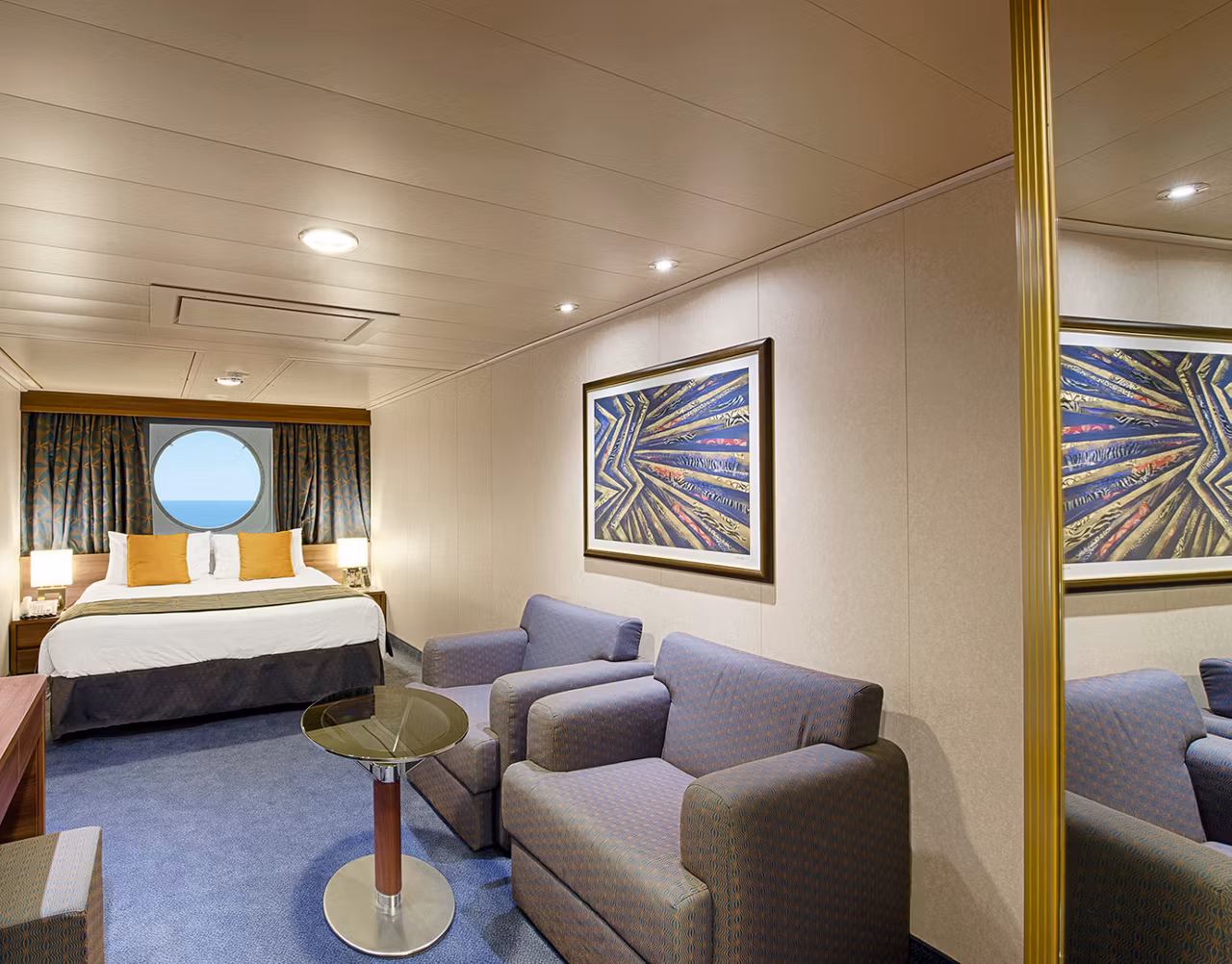 Repräsentative Meerblickkabine der MSC Preziosa