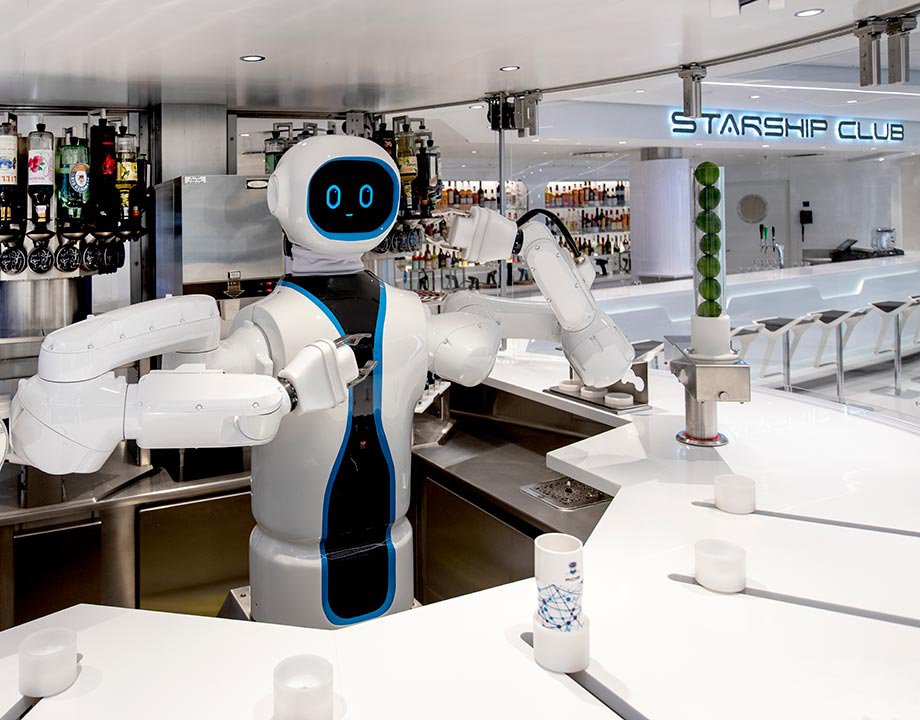 Starship Club mit Roboter-Barkeeper auf der MSC Virtuosa