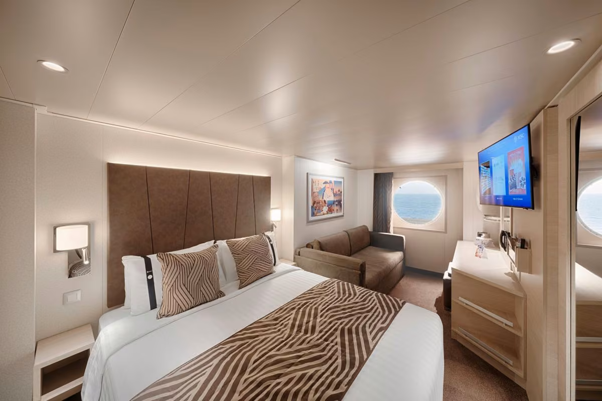 Repräsentative Meerblickkabine der MSC World America