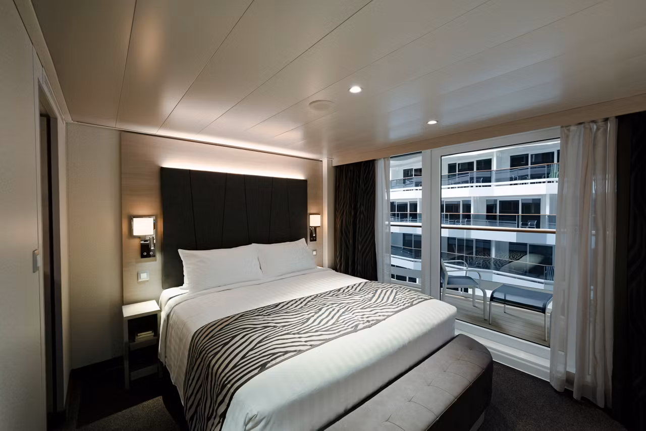 Repräsentative Balkonkabine der MSC World Europa