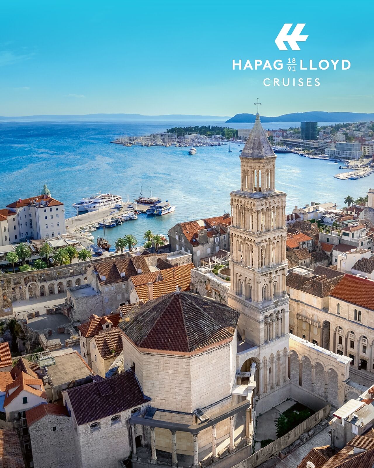 Hafenstadt Split als Beispiel für einen individuell planbaren Kreuzfahrt-Landtag