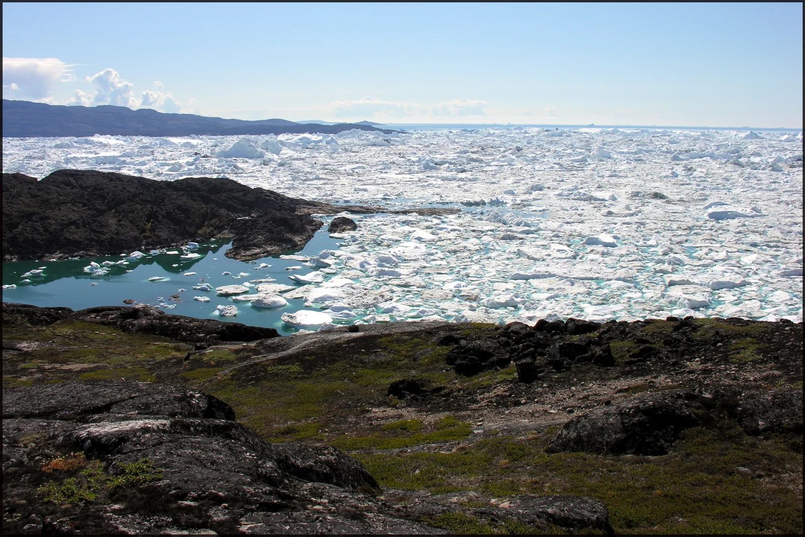 Dichtes Treibeis im Ilulissat-Eisfjord an Grönlands Westküste