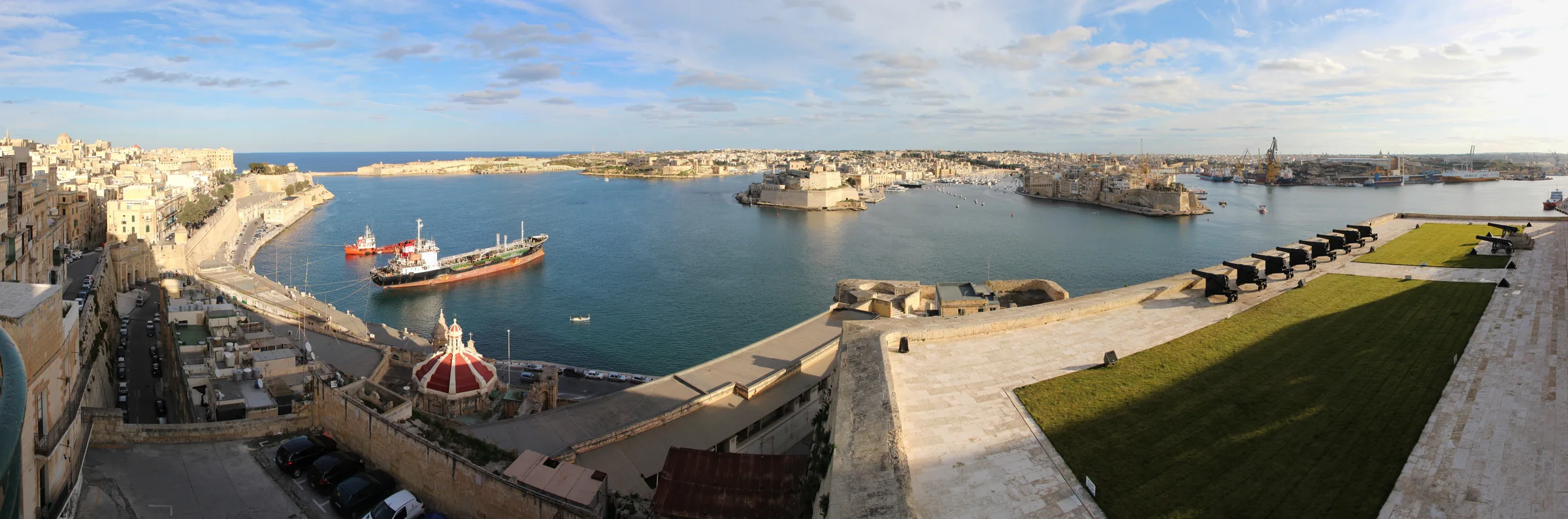 Blick über den Grand Harbour von Valletta