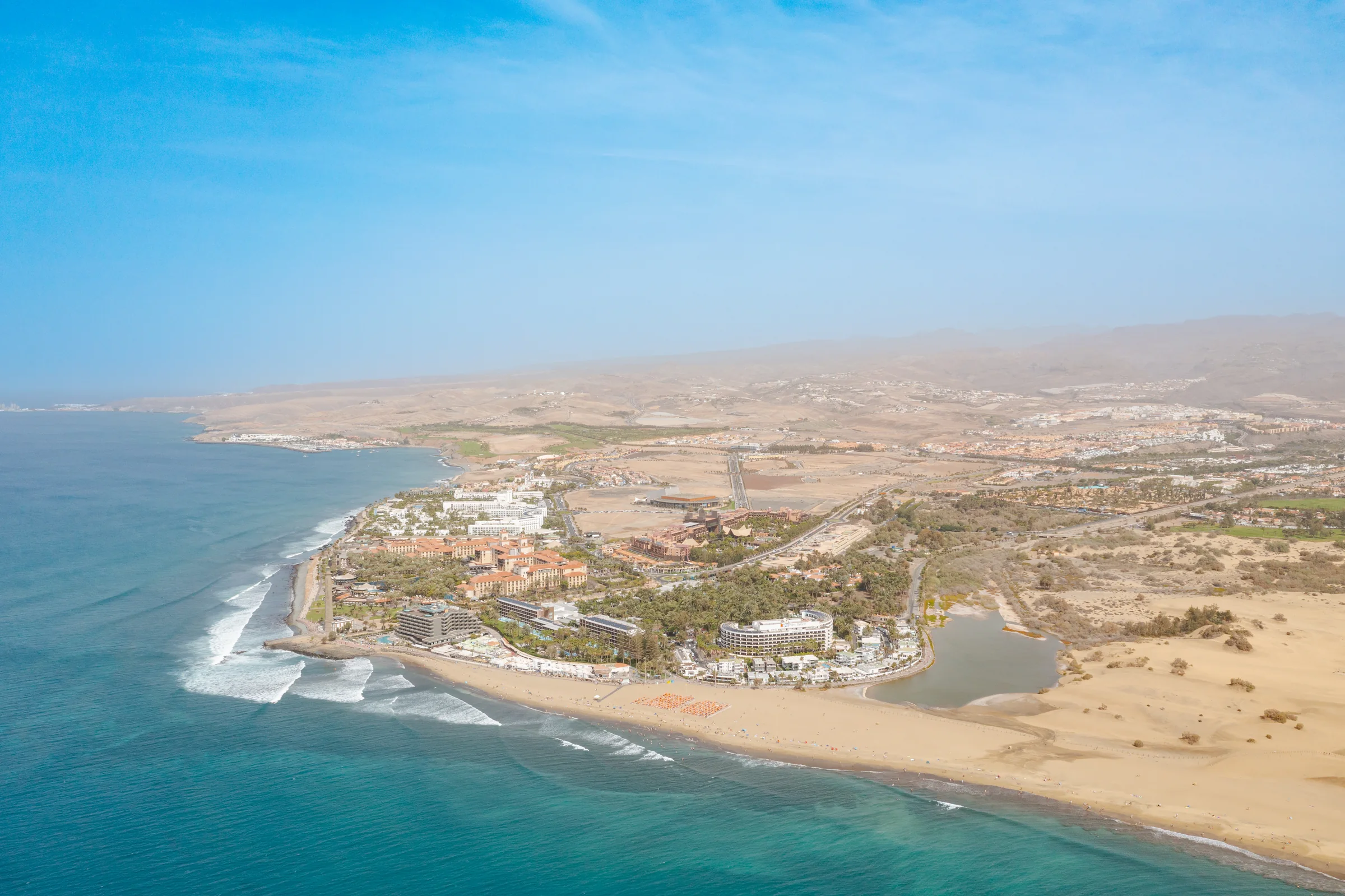 Die zerklüftete Südwestküste von Gran Canaria aus der Luft